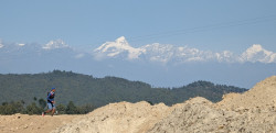 Blue skies over Nepal now - but may not last long
